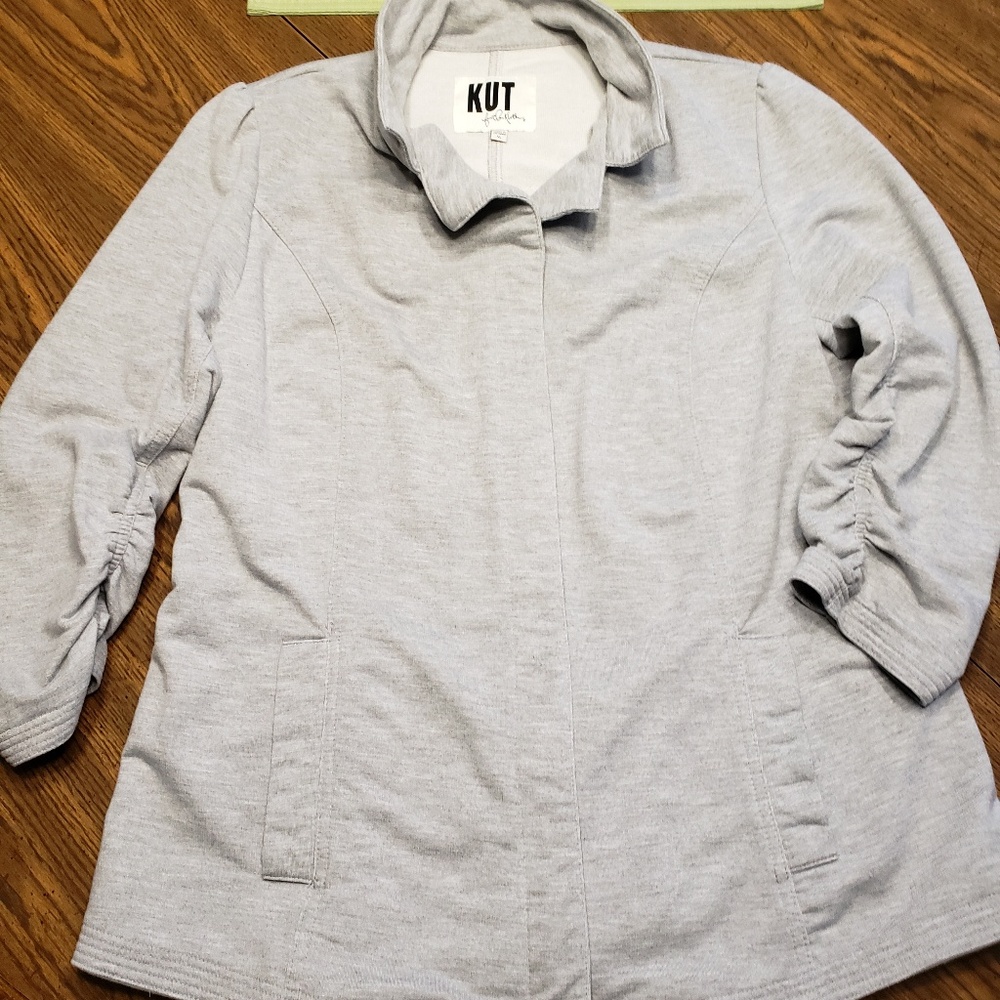 Kut From The Kloth Fitted 3/4 length zip up jacket